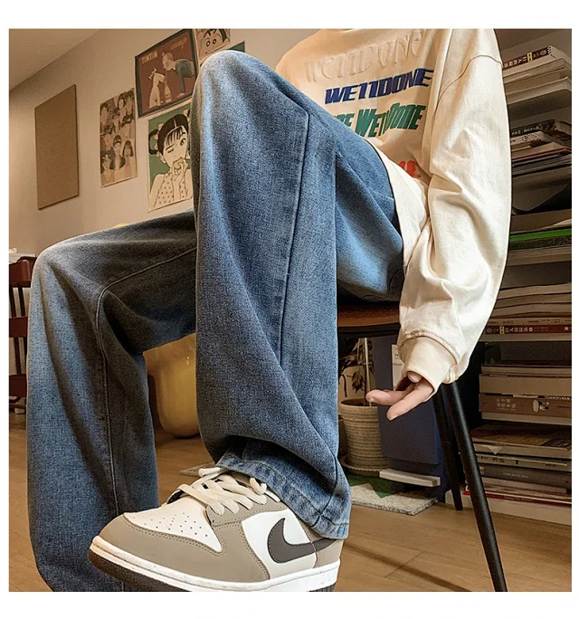 S Retro Couple Straight Jeans Detail