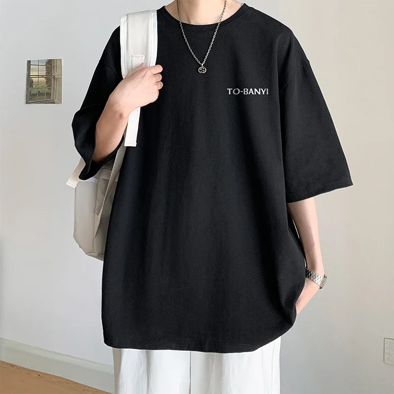 Hong Kong Style Ins  Loose Short Sleeve T-shirt