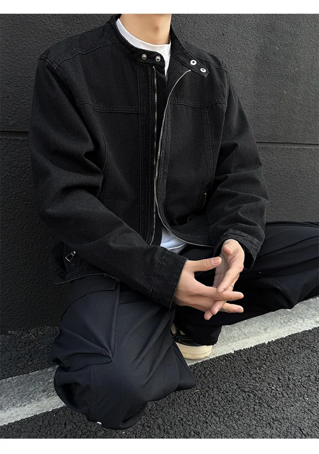 Men's Vintage Denim Jacket Detail