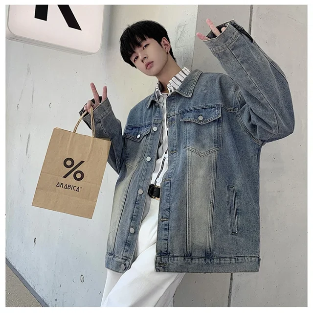 Vintage Men's Denim Jacket Detail