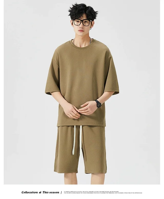 Summer Men's New Short-sleeve T-shirt Set Detail