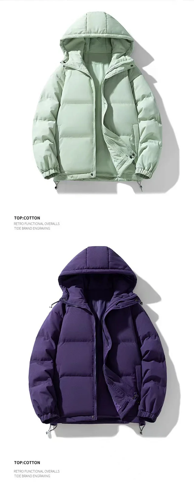 Japanese Style Couple Puffer Jackets Detail