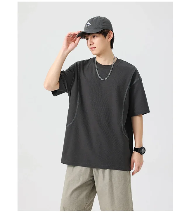 Men's Summer Crew Neck T-shirt Detail