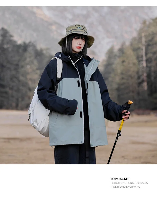 Outdoor Waterproof Hooded Jackets Detail