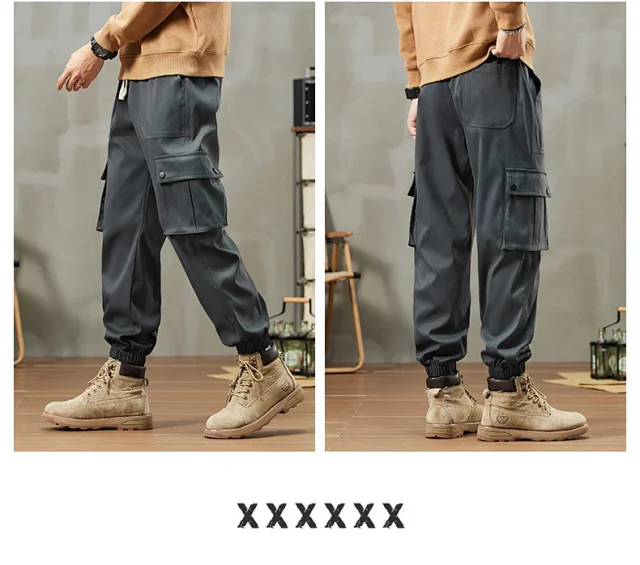 Men's Retro Cargo Joggers Detail