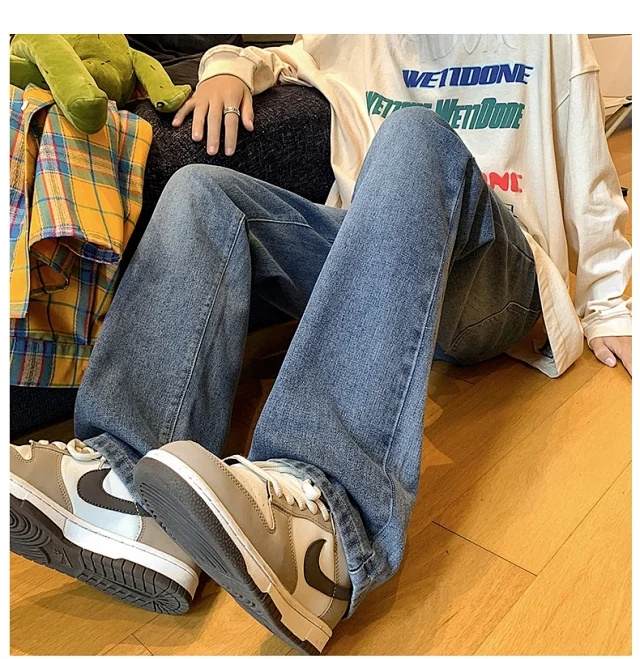 S Retro Couple Straight Jeans Detail
