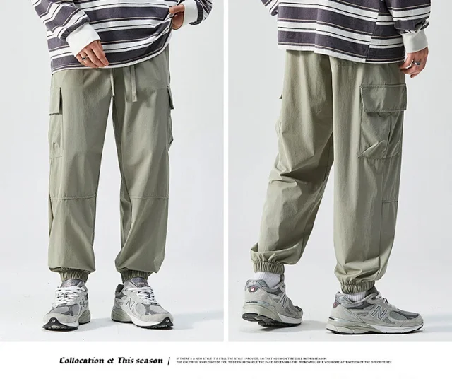 2025 Spring/Summer Men's Elastic Ice Silk Pants Detail
