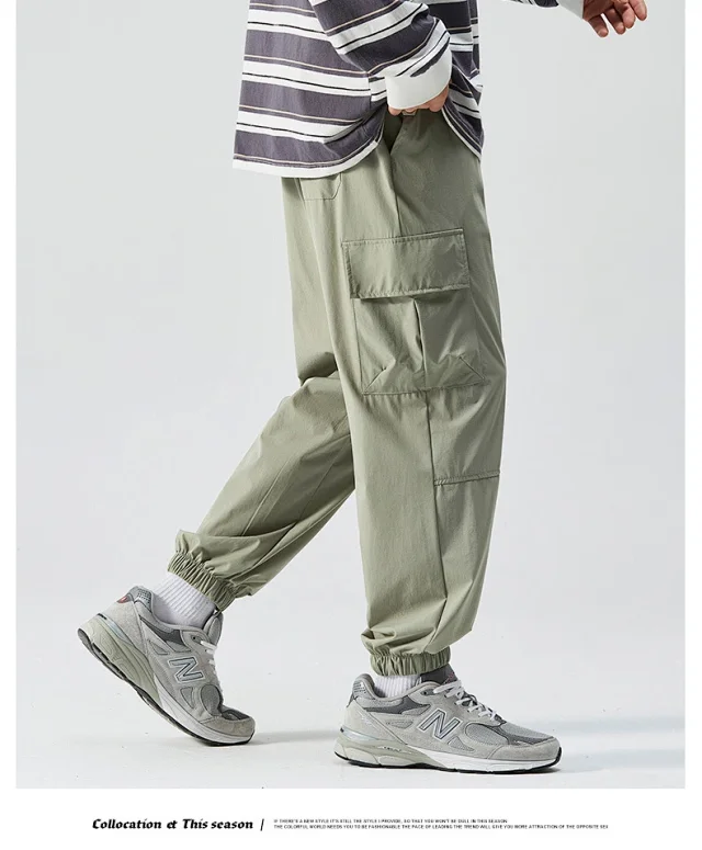 2025 Spring/Summer Men's Elastic Ice Silk Pants Detail