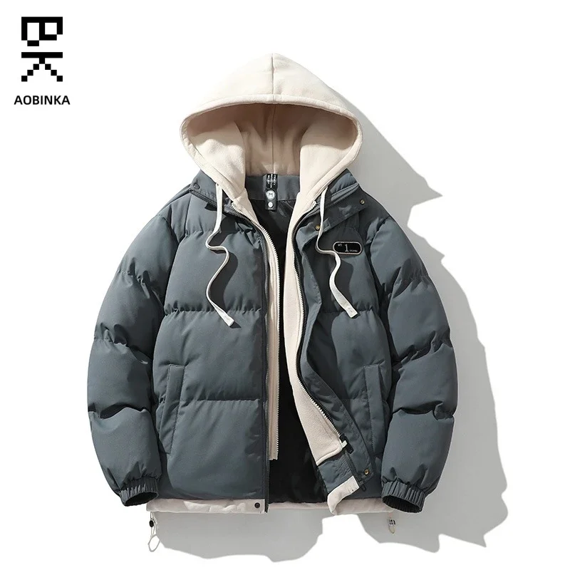 2025 Winter Men's Hooded Cotton Coat