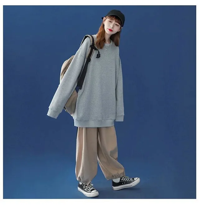 Unisex Fleece Oversized Sweatshirt Wholesale Detail