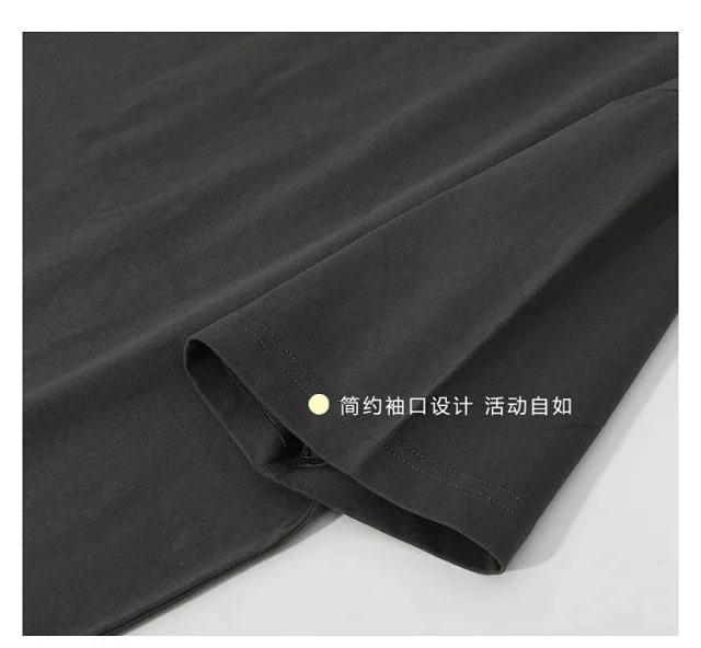 280g Heavyweight Cotton Double Yarn Short Sleeve Detail