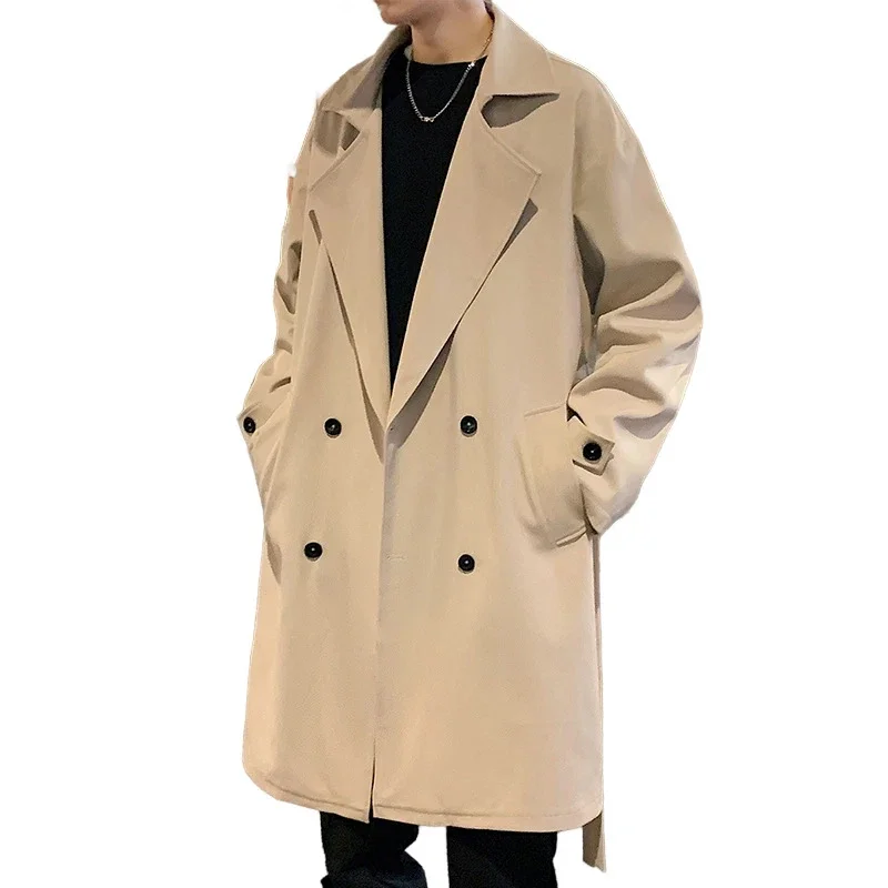 Men's Trench Coat - Long, Korean Style