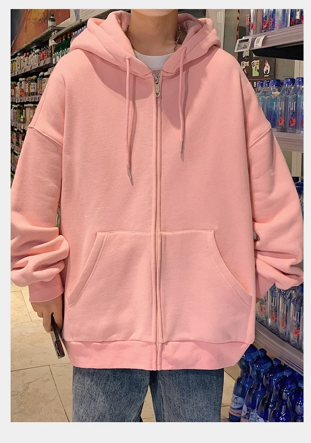 Fleece Men's Hooded Cardigan Detail