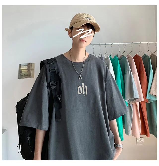Hong Kong Style Ins  Loose Short Sleeve T-shirt Detail