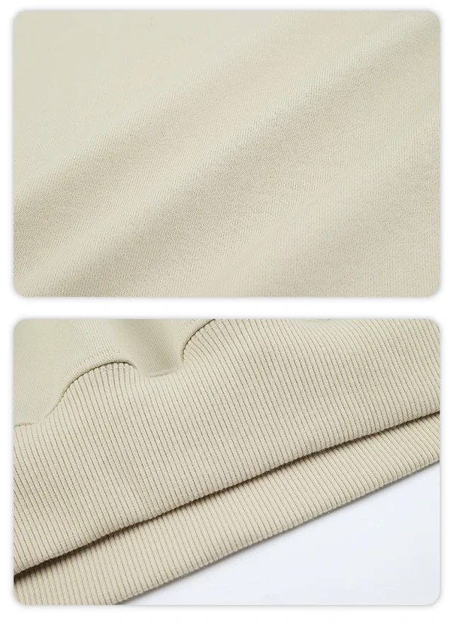 RFSD Men's | 2025 AW 420g Heavyweight Fleece Streetwear Crew Neck Solid Sweatshirt Detail