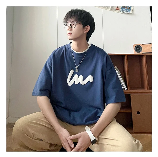 Summer Men's Trendy Short Sleeve T-shirt Detail