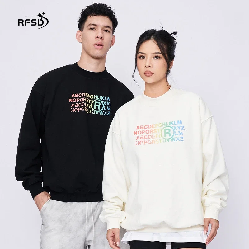 RFSD Men's 2025 Fall/Winter Loose Printed Crewneck Sweatshirt