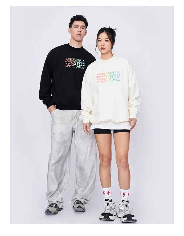 RFSD Men's 2025 Fall/Winter Loose Printed Crewneck Sweatshirt Detail