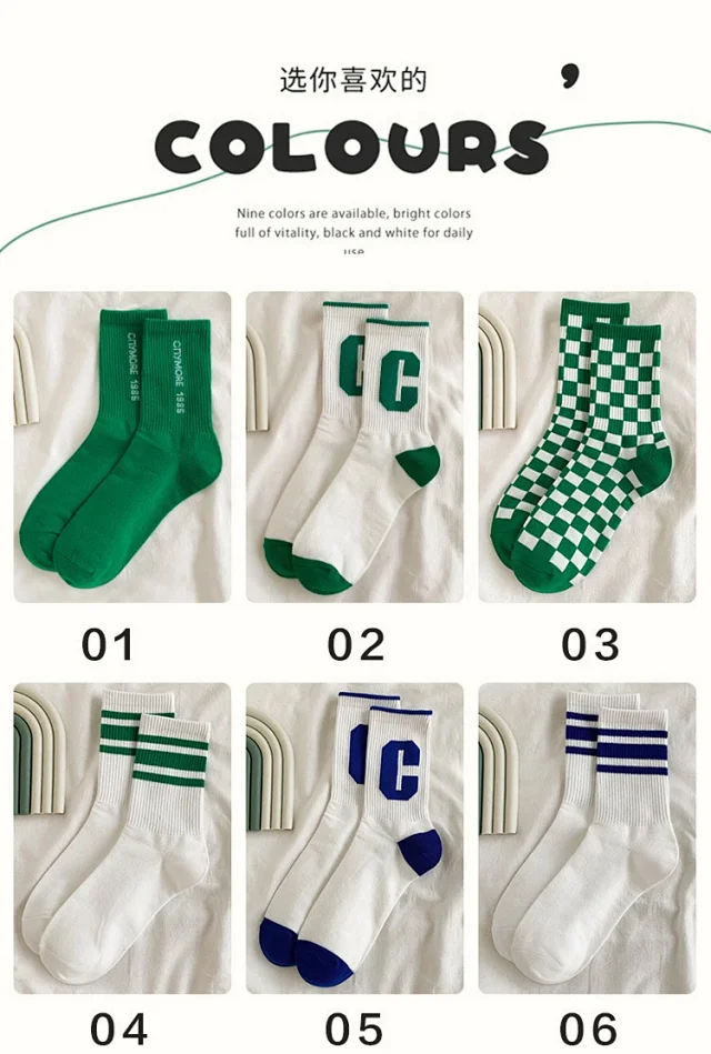 Korean Student Spring/Summer Socks（10 pairs） Detail