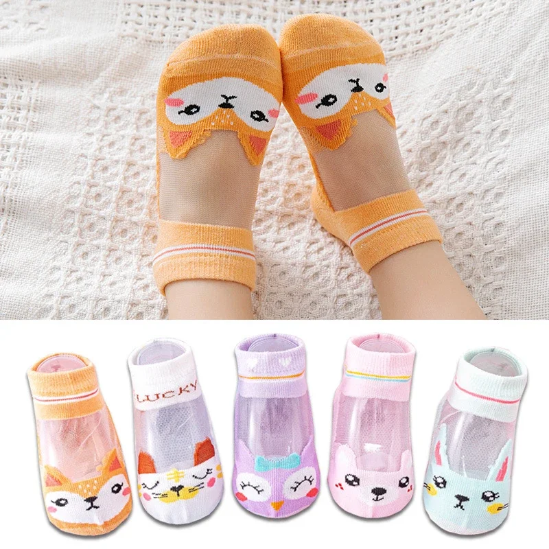 Kids' Cartoon Mesh Ankle Socks（5 pairs）