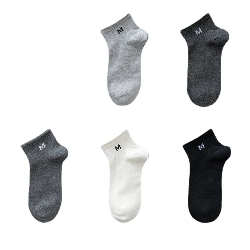 Men's White Breathable Ankle Socks（10 pairs）