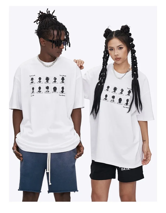 RFSD Men's 2025 Summer T-shirt (230g Cotton, Fun Head Print) Detail