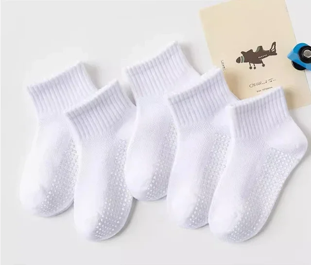 Kids' Solid White Ankle Socks（10 pairs） Detail