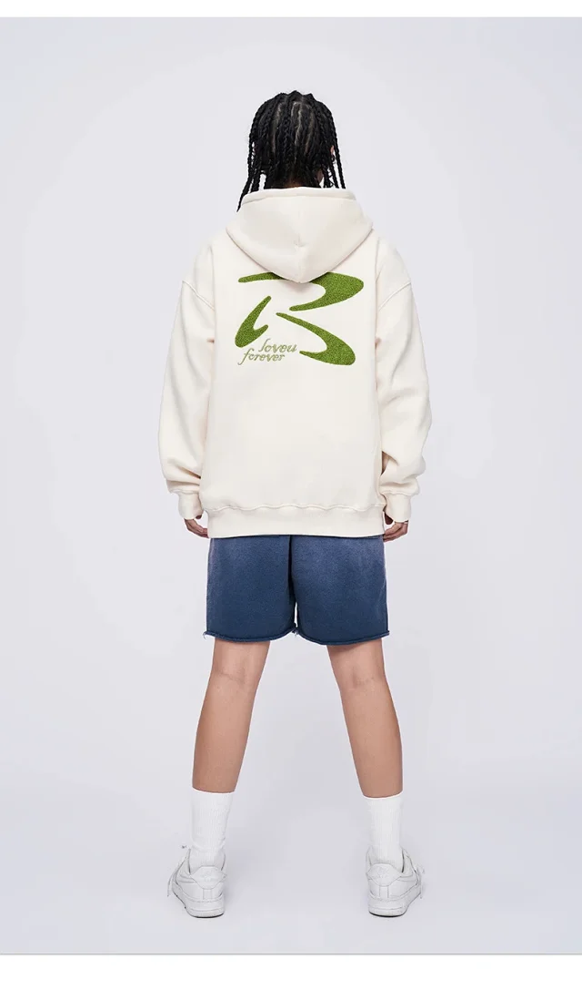 RFSD Men's 2025 A/W 380G Fleece R-Embroidery Hoodie Detail