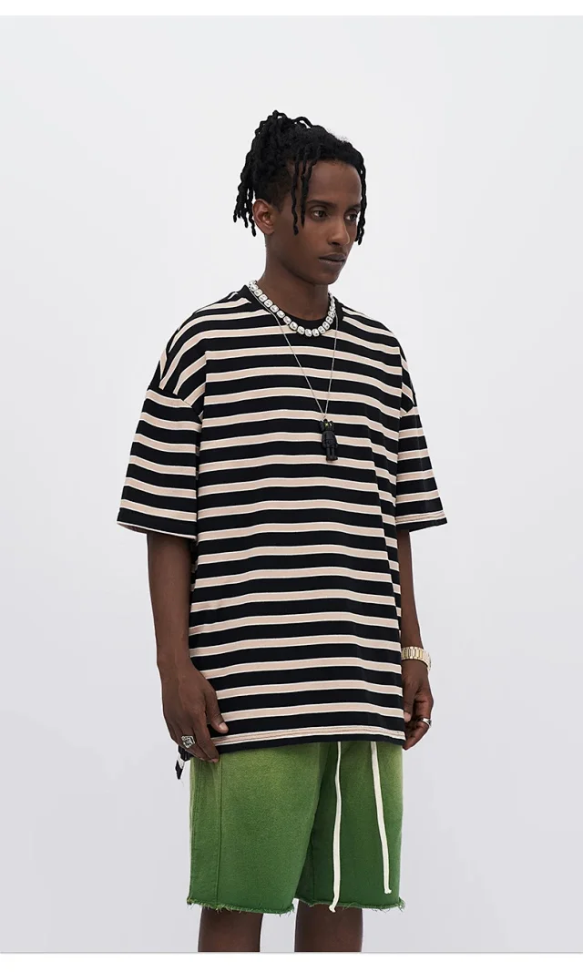 RFSD Men's Vintage Washed Stripe Tee Detail