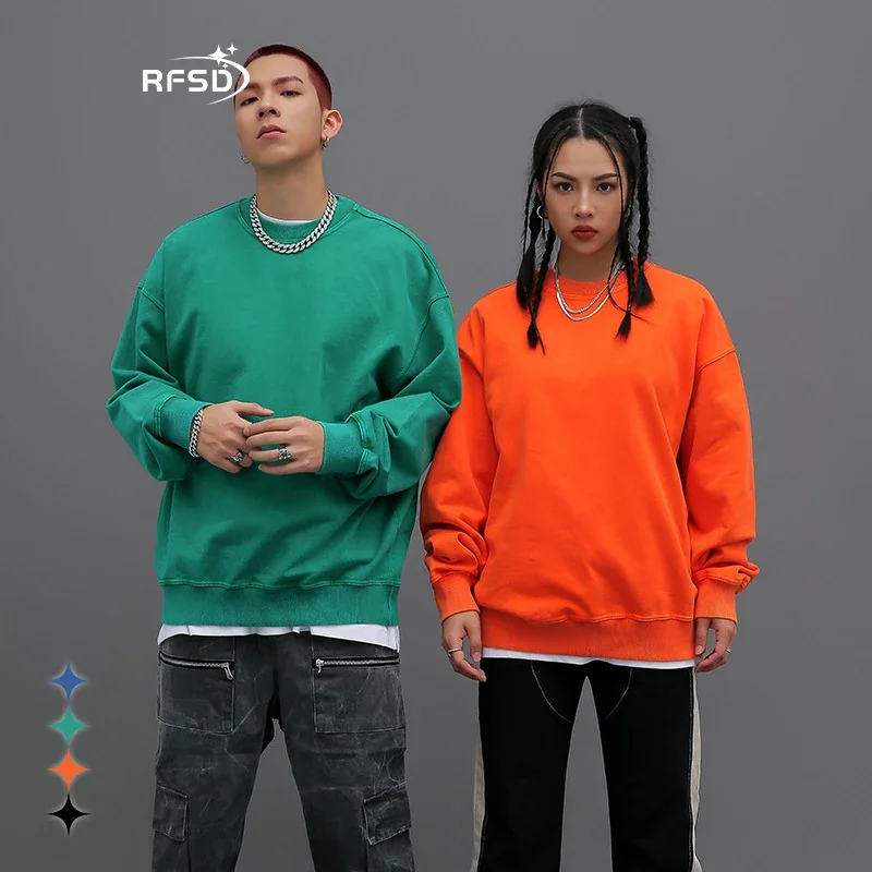 RFSD Men's 2025 FW Heavyweight 420g Crewneck Wax-Dyed Washed B-Style Sweatshirt