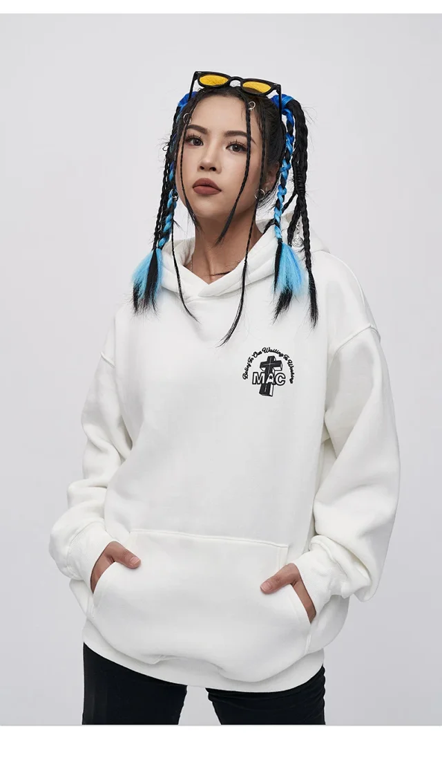 RFSD Men's 2025 Fall/Winter New American Print Fleece Hoodie Detail