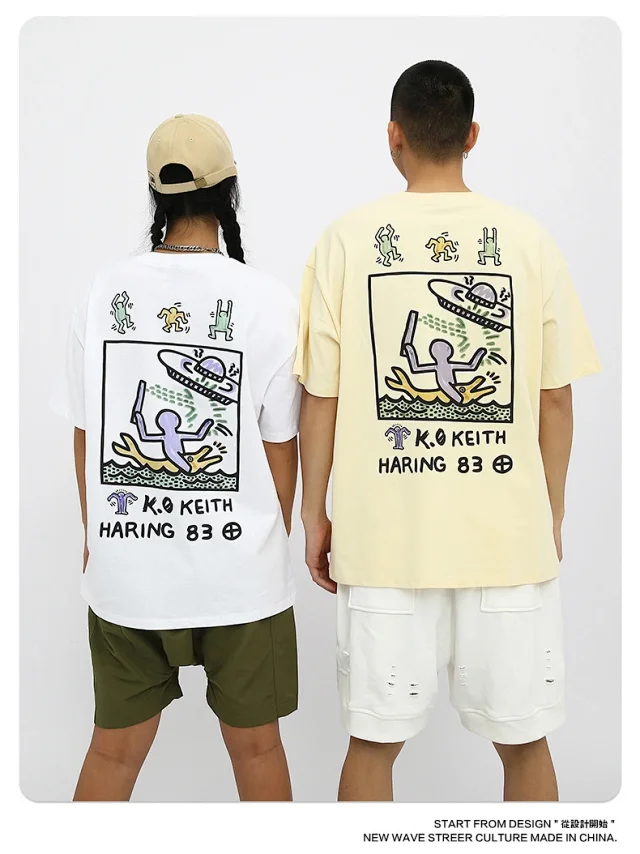 RFSD Men's | 2025 SS New Chinese  Anime Print T-Shirt Detail