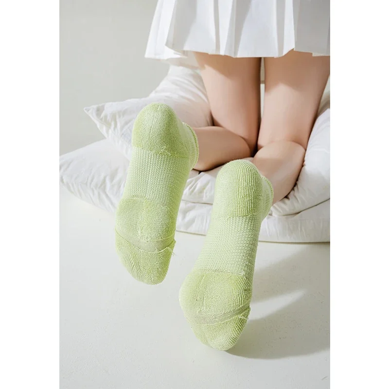 Ladies' Athletic Socks, Candy - Colored, Campus Style, Non - Slip Heel