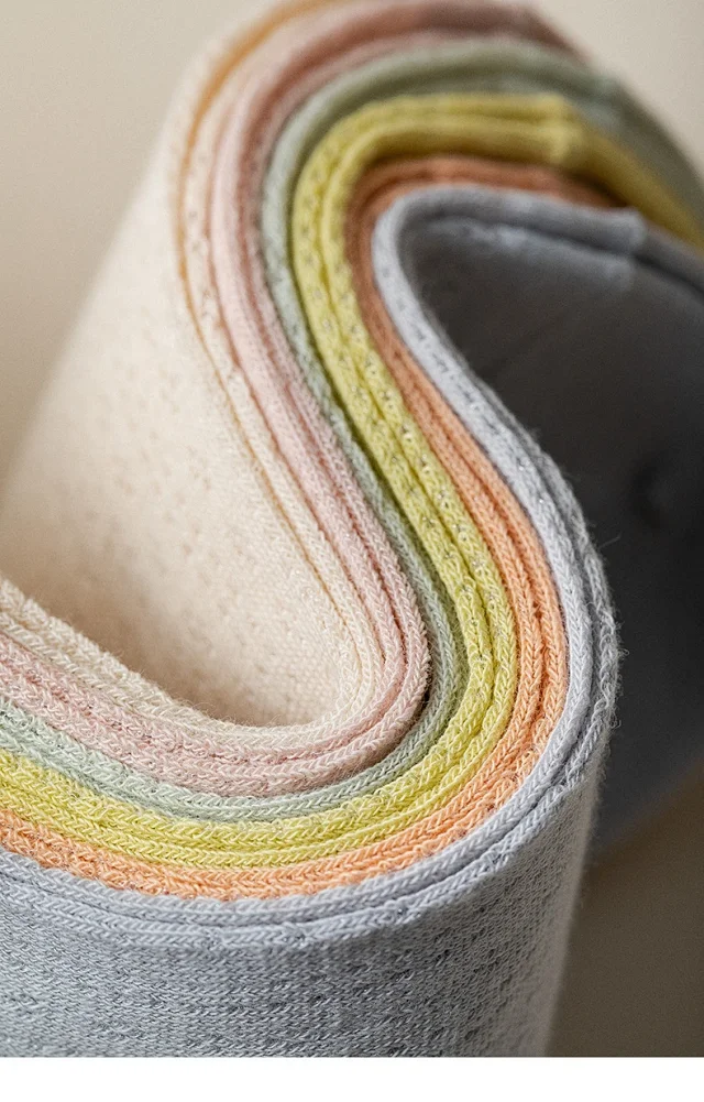 Summer Women's Mid-Calf Breathable Combed Cotton Solid College Style Ins Mesh Heap Socks Detail