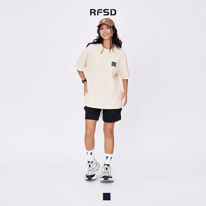RFSD Men's | Waffle R Print T-Shirt 2025 Spring/Summer New Trendy Street Loose Short-Sleeve Top