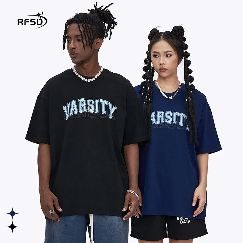RFSD Men's | 2025 Summer New American Cotton Funny Letter Print T - Shirt