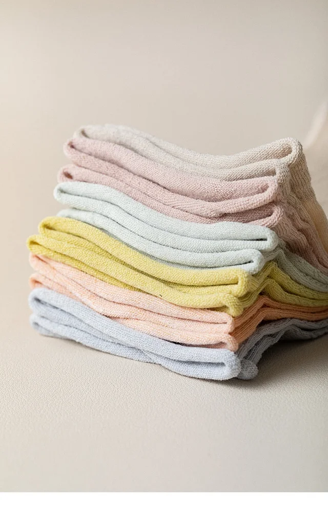 Summer Women's Mid-Calf Breathable Combed Cotton Solid College Style Ins Mesh Heap Socks Detail