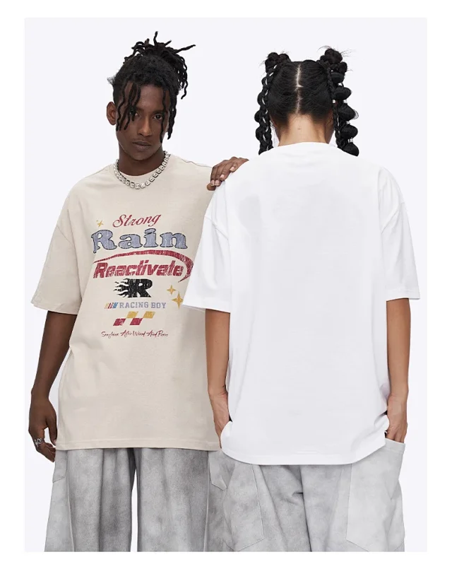 RFSD Men's Hand - drawn Letter Print T - Shirt Detail