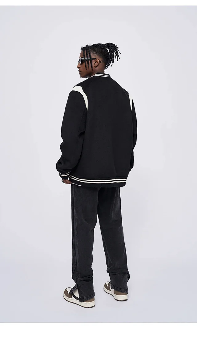 RFSD | 2025 FW New Color - Blocked Embroidered Bomber Jacket (Couple Style) Detail