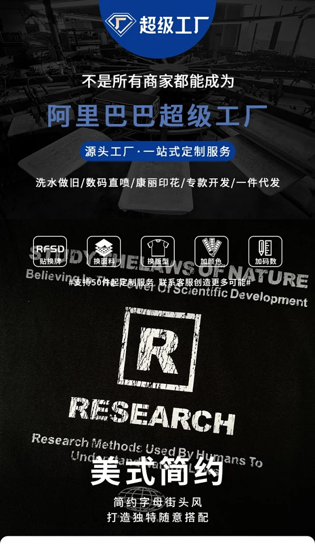 RFSD Men's R Vintage Print T-shirt 2025 SS Detail