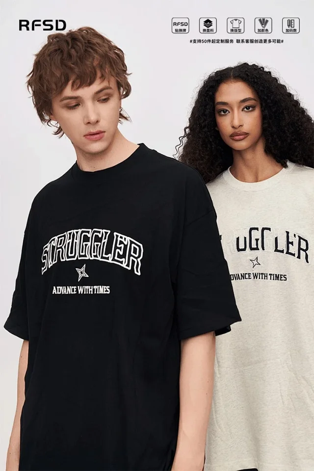 RFSD Men's 2025 Summer Vintage Patchwork T-shirt Detail