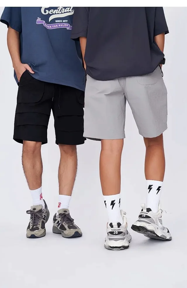 RFSD Men's | 2025 Summer New Shorts - Trendy Design, Pleated, Loose, Casual Pants with Simple Big Pockets Detail