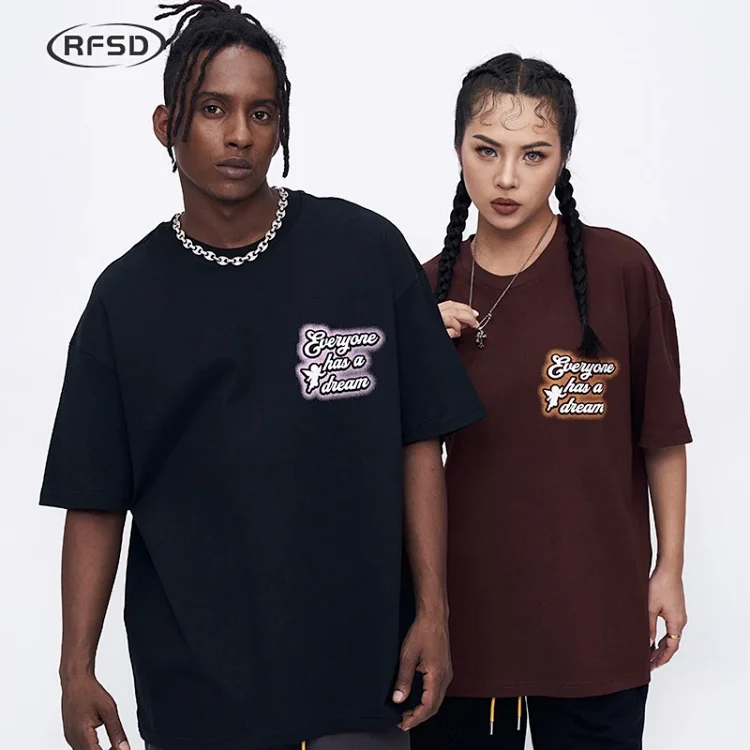 RFSD Men's | 230g Combed Cotton T-shirt 2025 Spring/Summer New Loose Printed Letter Short Sleeve
