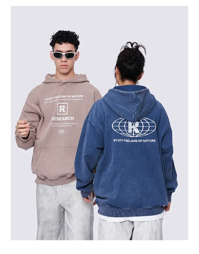 RFSD Men's 2025 AW 440G Wax-dyed Hoodie Detail