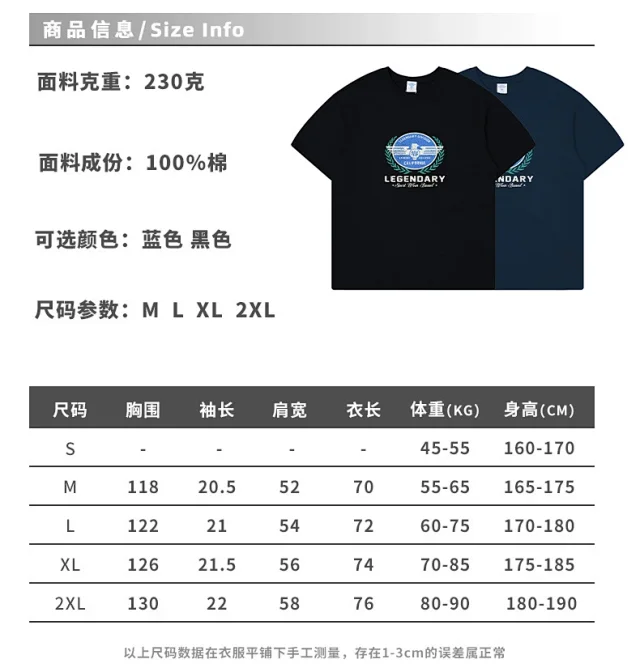 RFSD Men's Tee 2025 SS New Loose 230g Crew Neck Detail