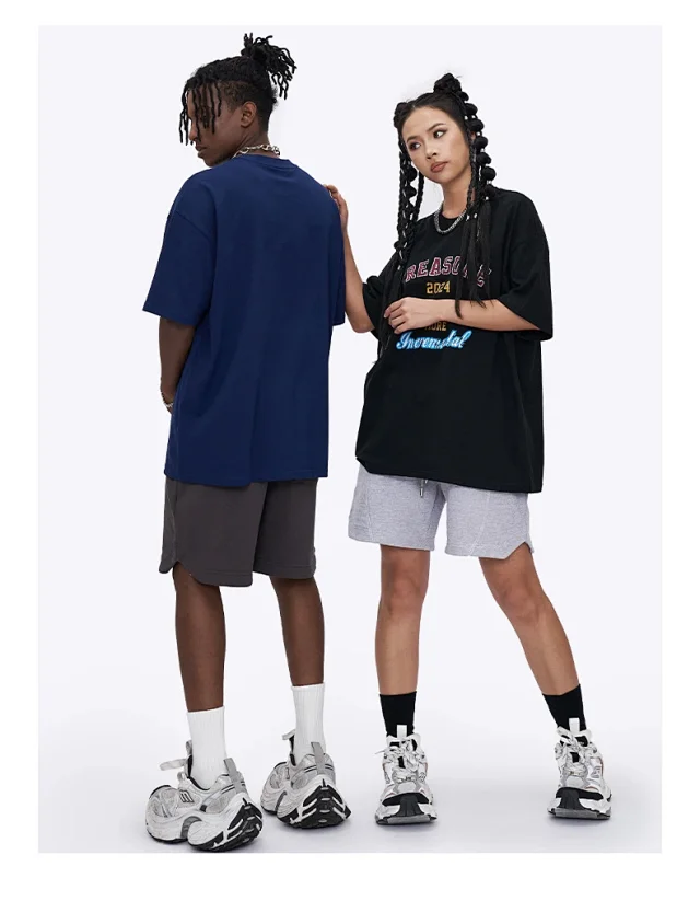 RFSD Men's T-shirt | 2025 Spring/Summer New Waste Style Brush Painting Print Loose Short-sleeve Detail