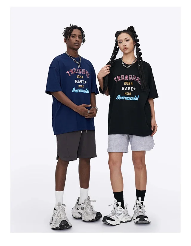 RFSD Men's T-shirt | 2025 Spring/Summer New Waste Style Brush Painting Print Loose Short-sleeve Detail