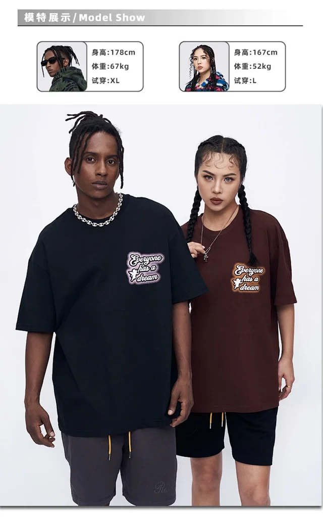 RFSD Men's | 230g Combed Cotton T-shirt 2025 Spring/Summer New Loose Printed Letter Short Sleeve Detail