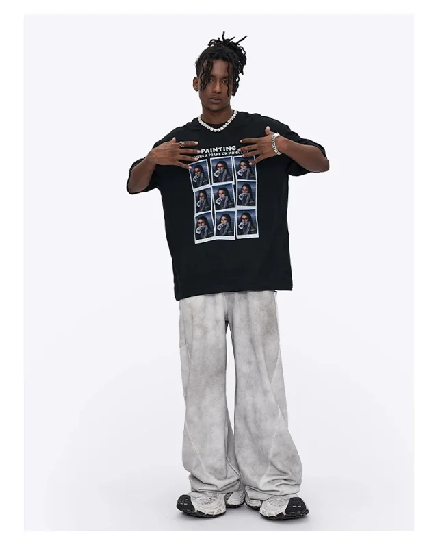 RFSD Men's | 2025 Summer New American Pure Cotton Portrait Print T - Shirt Detail