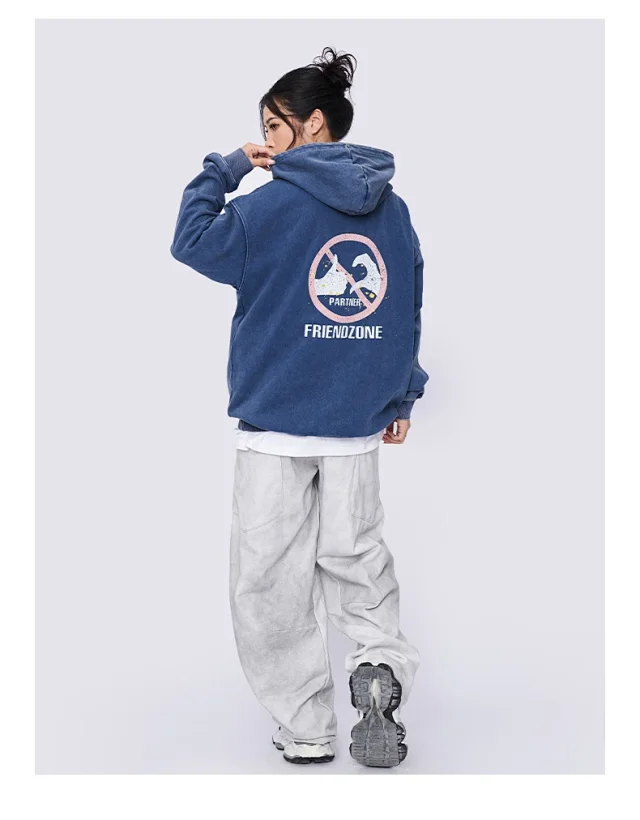 FSDR Men's 2025 A/W Loose Waxed Hoodie Detail